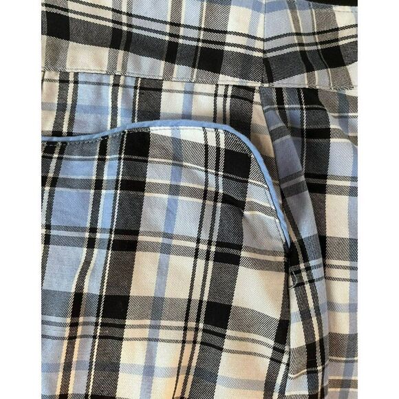 Izod Golf Classix Skirt Swingflex Womens Size 12 Blue White Black Plaid Stretch - Picture 5 of 8